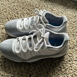 White/Gray Jordan 11s-low
